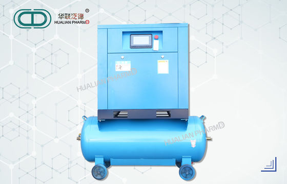 Industrieller Schrauben-Luftkompressor aller in einer Edelstahl-portierbaren blauen Farbe - MIT KALTEM TROCKNER